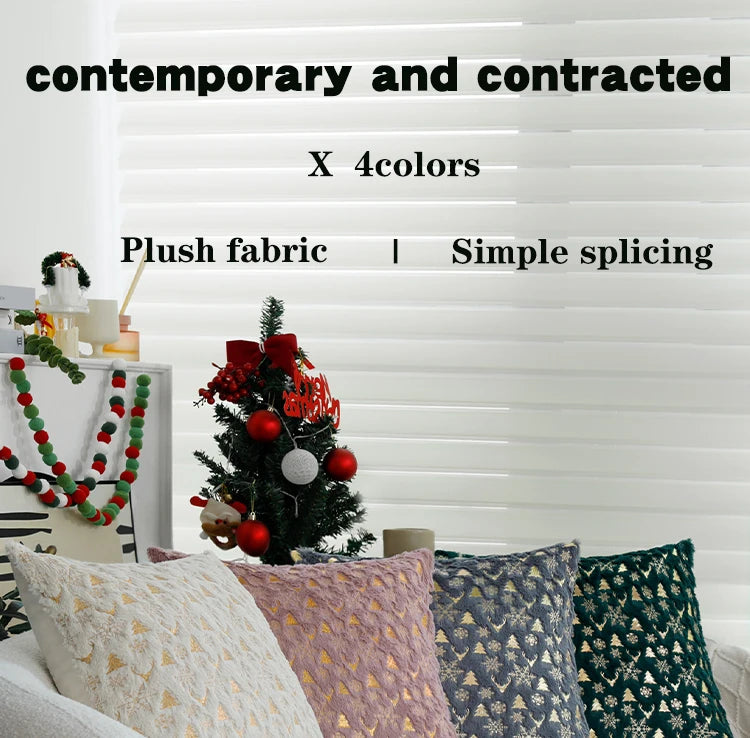 Christmas Cushion Cover the Single Side Personalized Gift 45x45 Cm Home Decorative Pillow Cover for Living Room Sofa Party