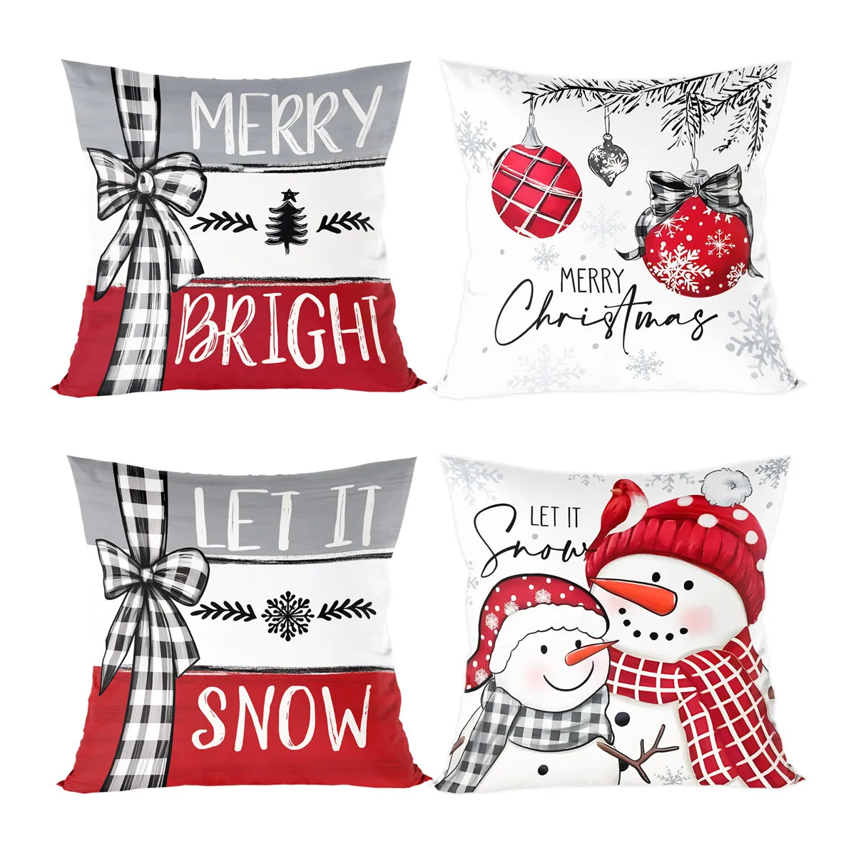 Christmas Cushion Cover Merry Christmas Decorations for Home 2025 Navidad Natal Xmas Ornament Sofa Pillowcase New Year Gift 2026