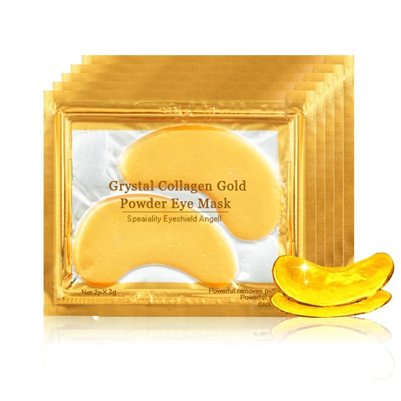 100pcs=50pairs Gold Collagen Eye Mask skincare Anti-Aging Anti Dark Circles Remove Puffiness Moisturizing Eye Patches Skin Care