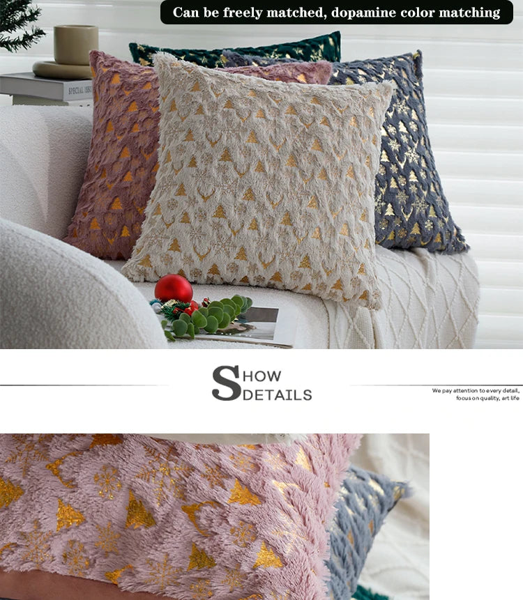 Christmas Cushion Cover the Single Side Personalized Gift 45x45 Cm Home Decorative Pillow Cover for Living Room Sofa Party