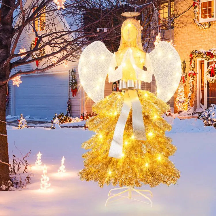 5.2 Feet Lighted Angel Artificial Christmas Tree with Warm White LED Lights Christmas Trees Product