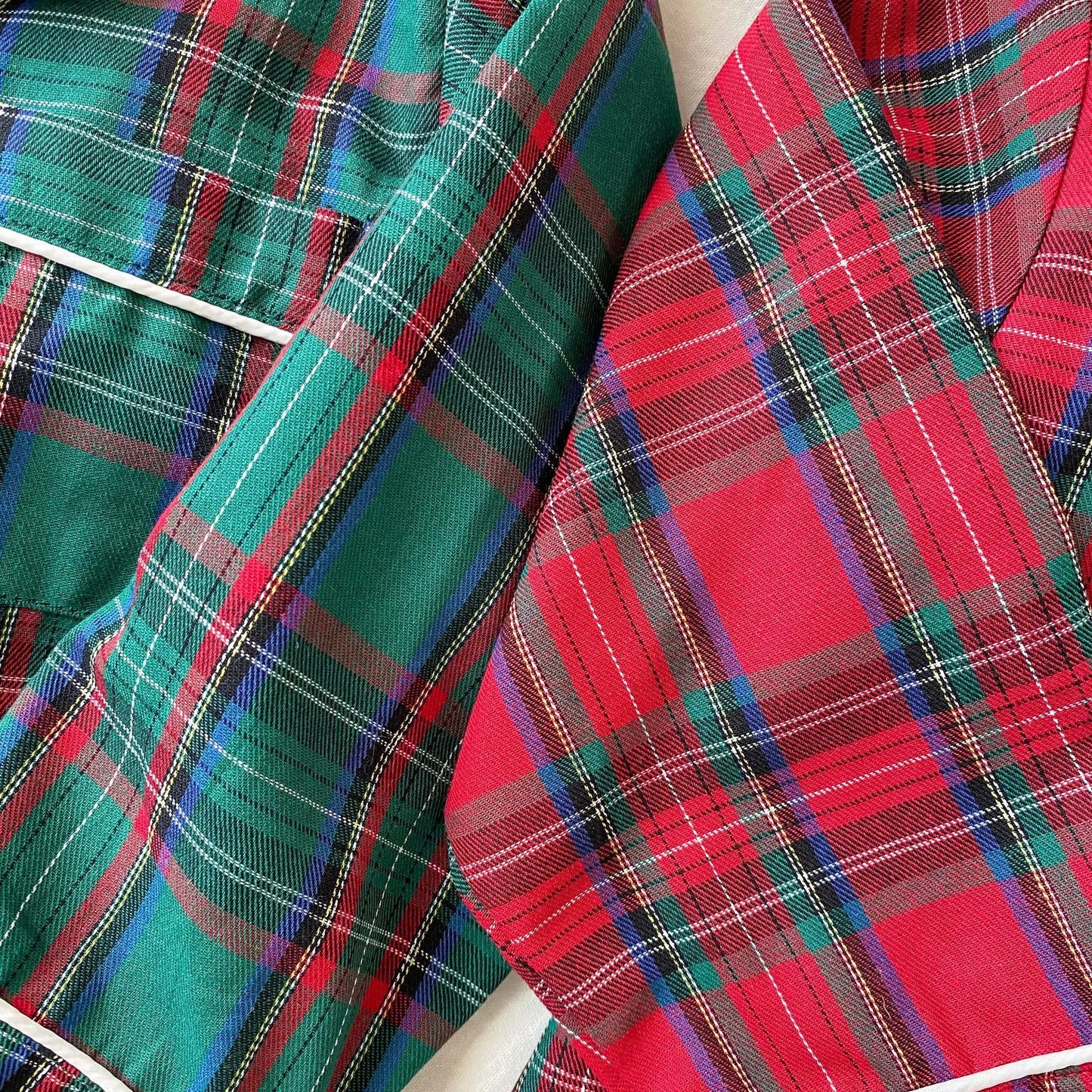 Christmas Children's Pajamas Boys Pure Cotton Plaid New Spring and Autumn Girls Long-sleeved Suit Baby Loungewear