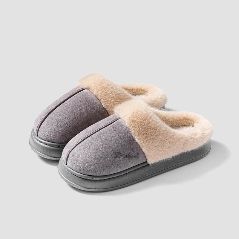 New Platform Women Plush Slippers Fashion Winter Cotton Slippers Fluffy House Slippers Soft Sole Non-slip Women Home Shoe