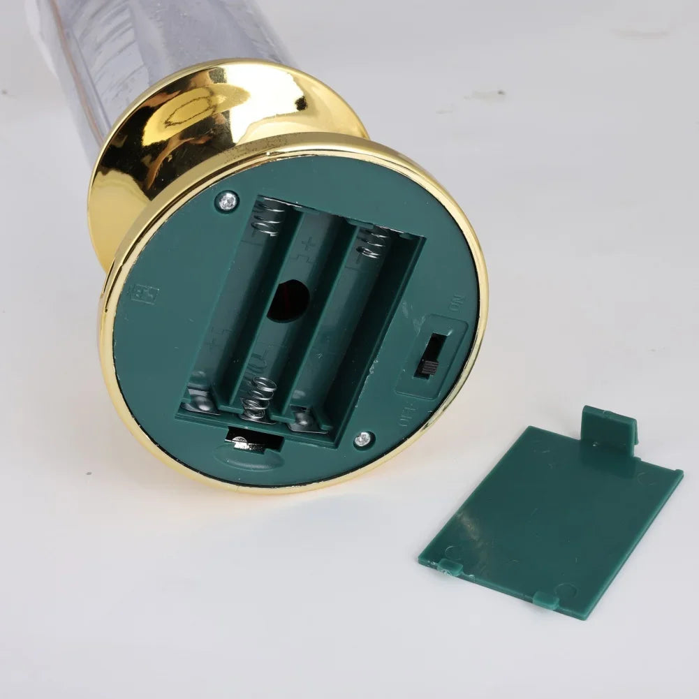 Christmas LED Candle Light Decorative Craft Night Lights Swirling Glitter Colorful Fantasy Crystal Night Lights Xmas Party Home