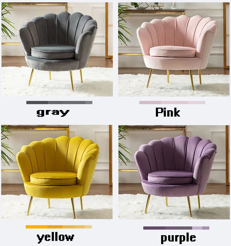 living room single Sofa Nordic Velvet Armchair Ergonomic design modern Corner small sofa luxury Relaxing chair Home furniture