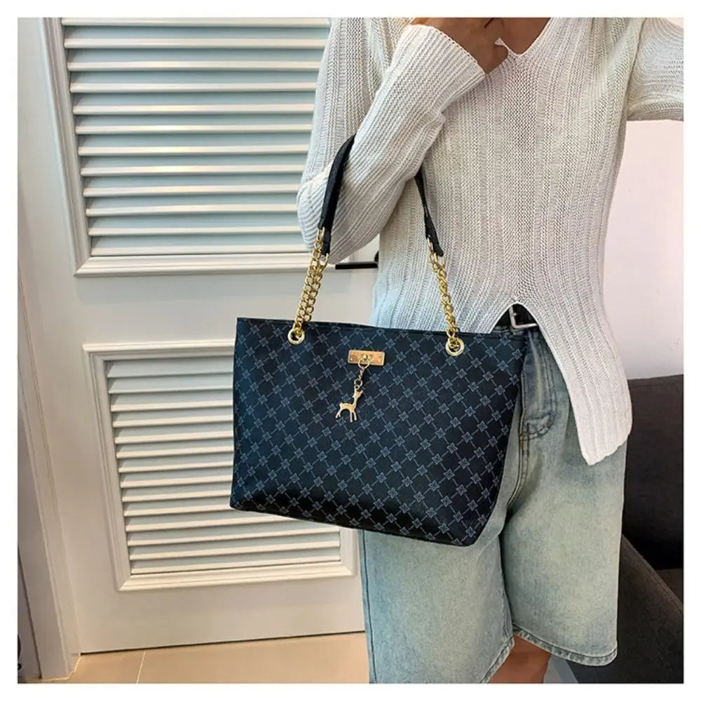Trendy Shopping Bag Purse Women Luxury Design Tote Bag  Large Capacity Handbag Fashion Printing Shoulder Bag