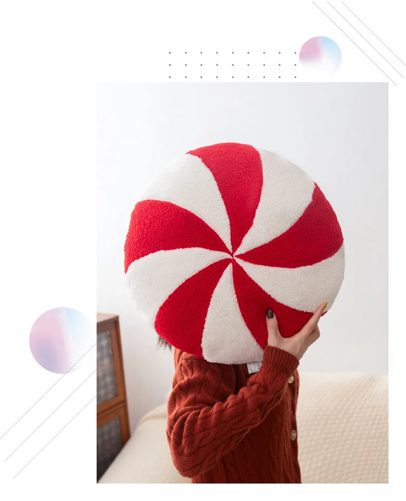 Christmas Snowflake Wreath Candy Cushion Holiday Atmosphere Decoration Ornament Gift Cushion